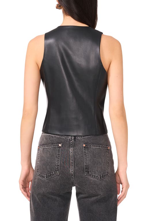 1.state Faux Leather Vest In Black