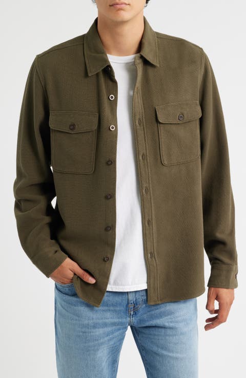 Texture Twill Button-Up Shirt