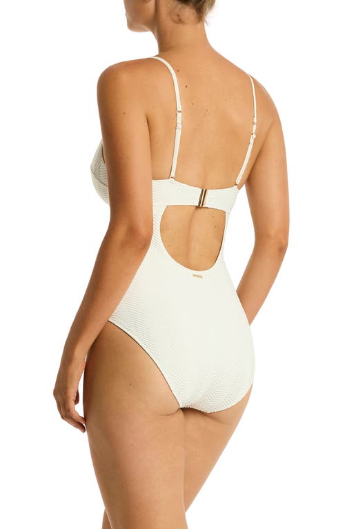 Sea Level Caracus Balconette Underwire One-piece Swimsuit In Coconut