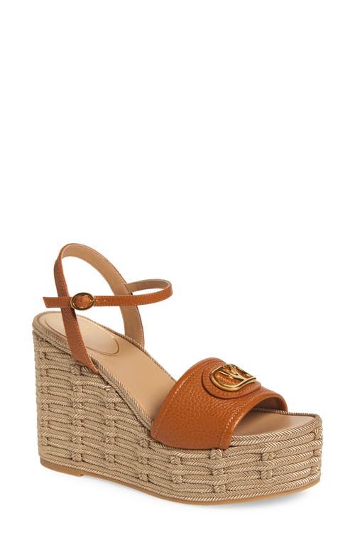 Valentino Garavani Vlogo Espadrille Wedge Sandal