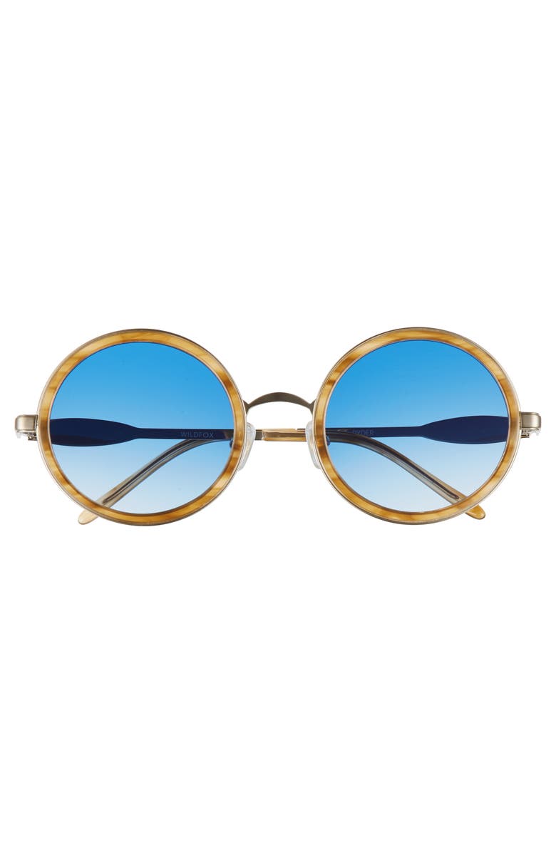 Wildfox Ryder Zero 49mm Flat Round Sunglasses, Alternate, color, 