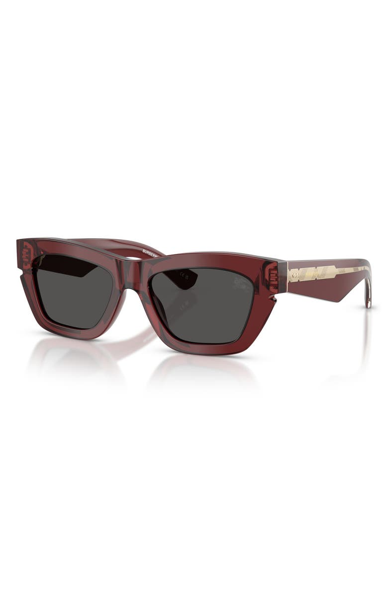 Burberry 52mm Cat Eye Sunglasses, Alternate, color, Bordeaux / Dark Grey