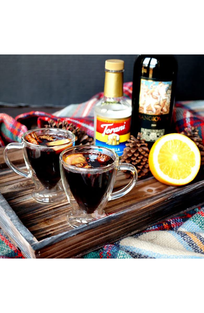 JoyJolt Declan Irish Double Wall Coffee Glass - Set of 2, Alternate, color, Clear