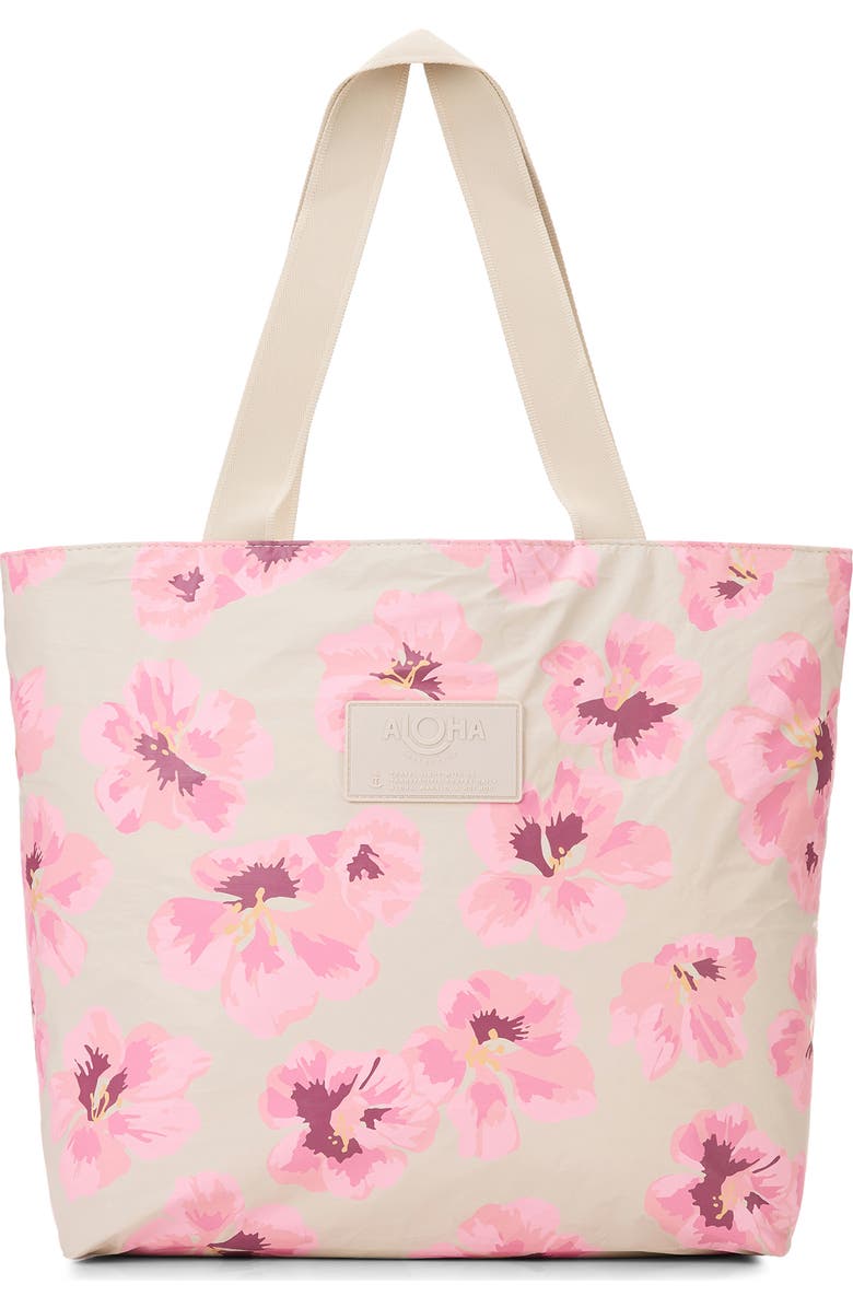 Aloha Collection Day Tripper Flutter Water Resistant Tyvek<sup>®</sup> Tote, Main, color, Blush