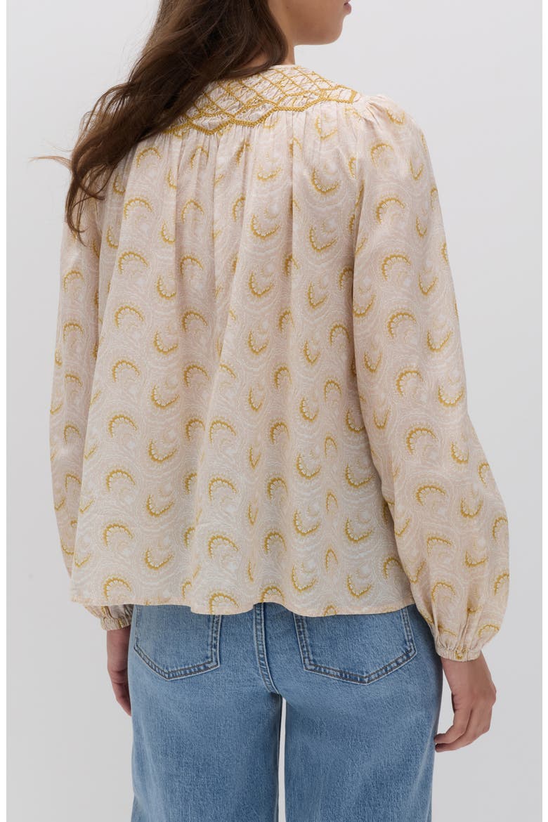 Embroidered Yoke Blouse, Alternate, color, YELLOW/ MULTI