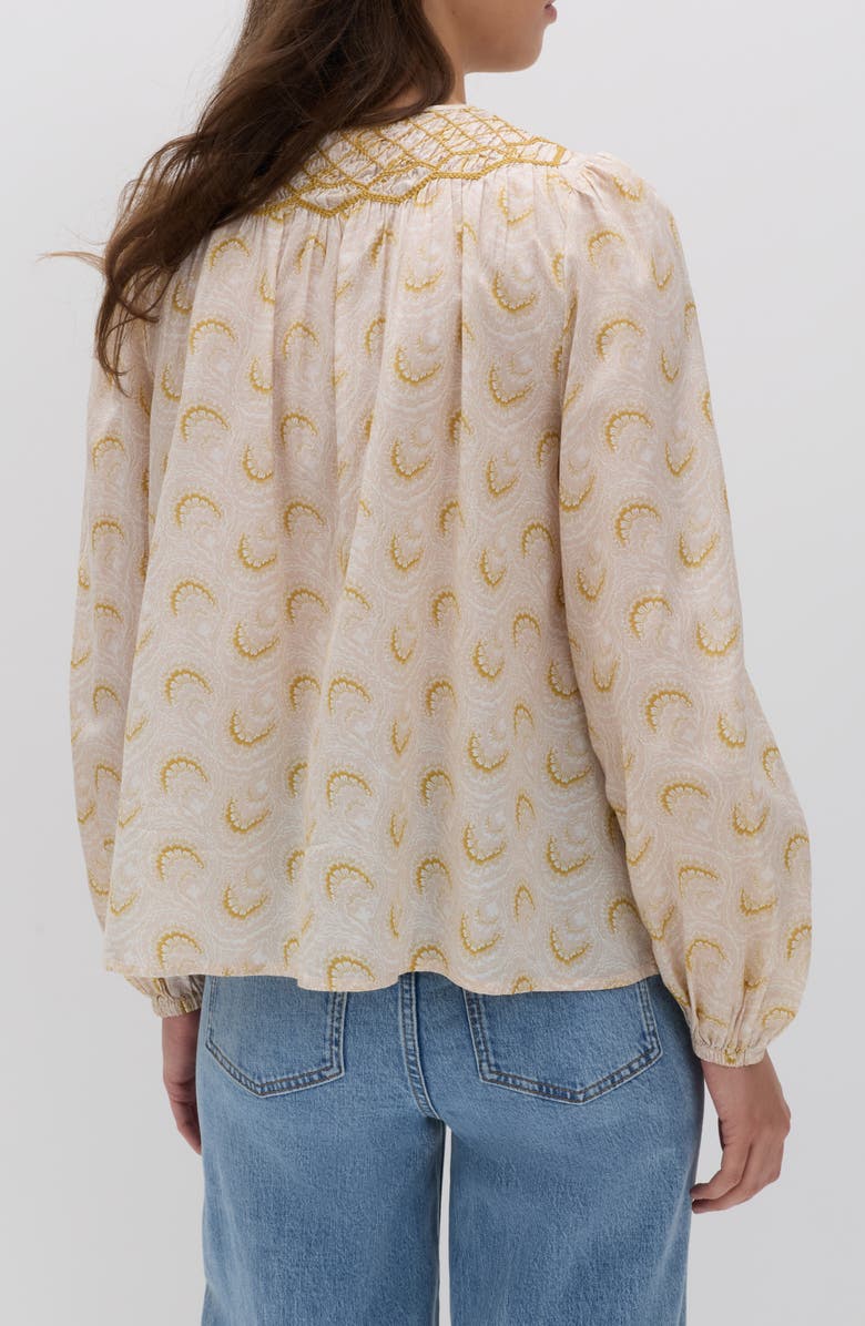 PER UNA BY M&S Embroidered Yoke Blouse, Alternate, color, Yellow/ Multi