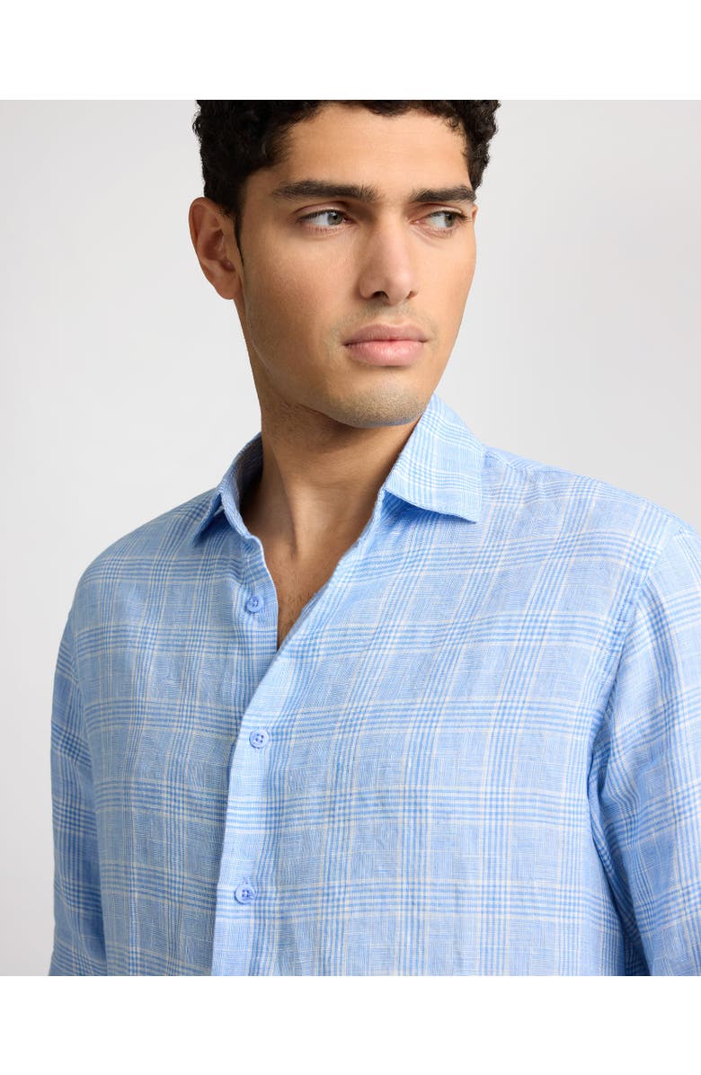 Onia Linen Long Sleeve Shirt, Alternate, color, Blue Multi