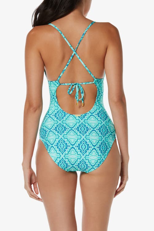 Helen Jon Tie Back One-piece In Marbella Tile