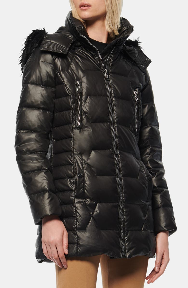 Marc New York Pomona Faux Fur Trim Down Puffer Jacket, Alternate, color, 