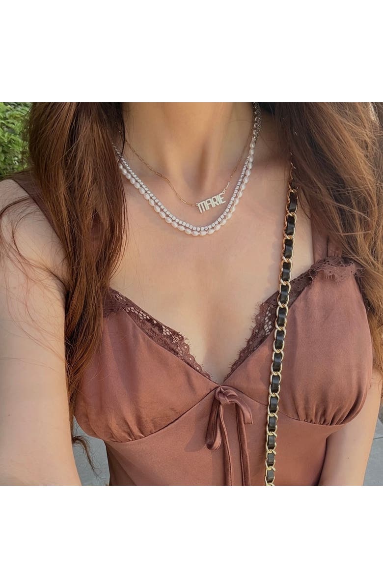 Leni James The Monaco Pearl Necklace, Alternate, color, White, Beige