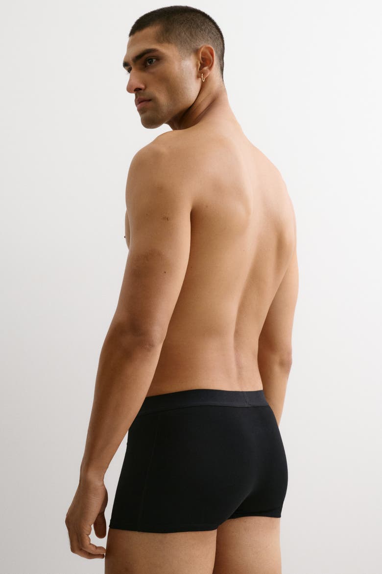 5-pack Short Trunks With Lycra®, Alternate, color, Dark gray melange/black