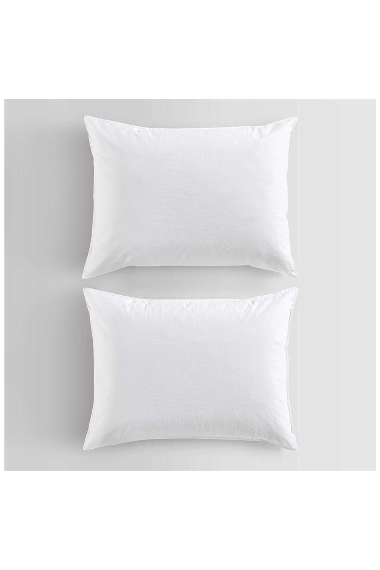 Washed Percale Comforter & Shams Set, Alternate, color, WHITE