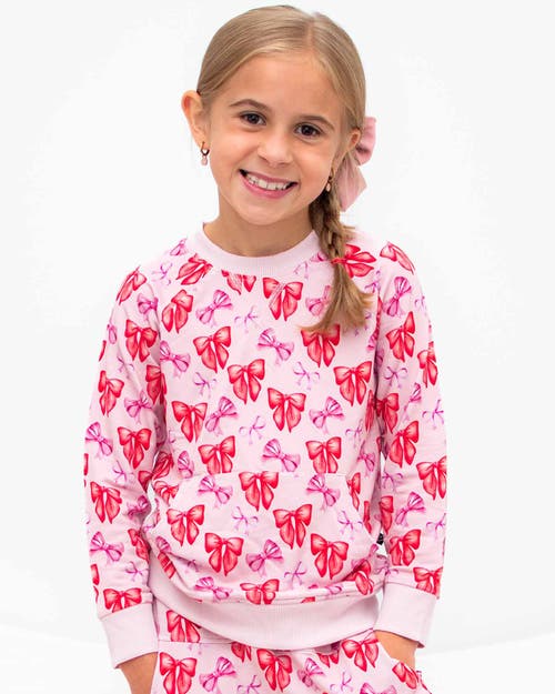 Lev Baby Catalina Bow Sweatshirt In Pink