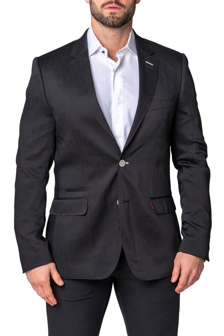 Socrates Blue Black Sport Coat, Main, color, BLACK