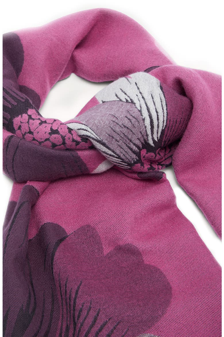 Floral Reversible Scarf, Alternate, color, PINK