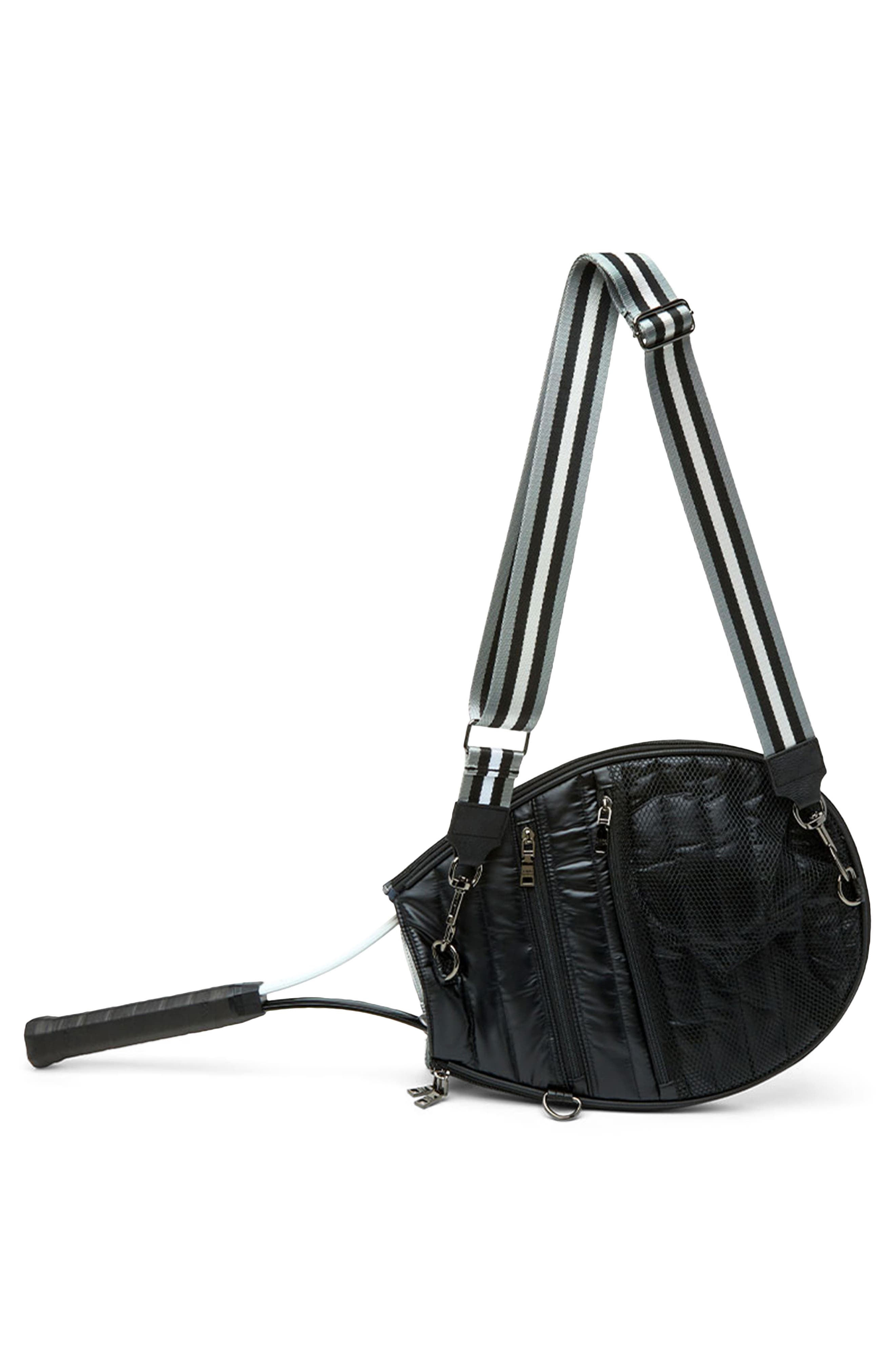 THINK ROYLN Champion Quilted Tennis Bag, Alternate, color, Pearl Black
