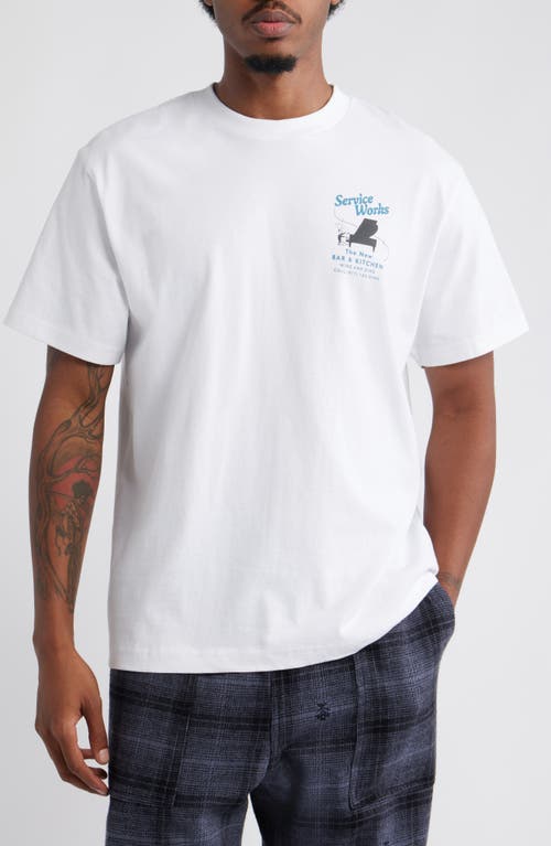 Service Works Bar & Kitchen Organic Cotton T-Shirt in White  product