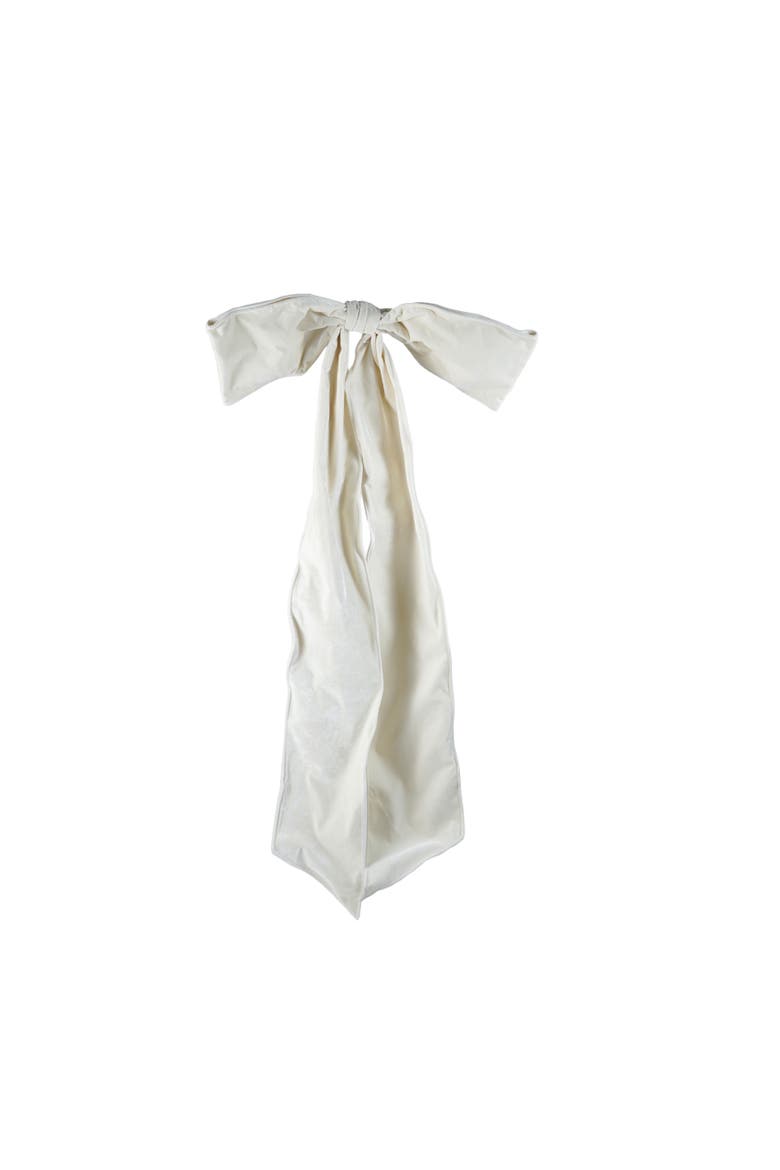 Fabric Bow with Iron Frame, Oversized, Main, color, White