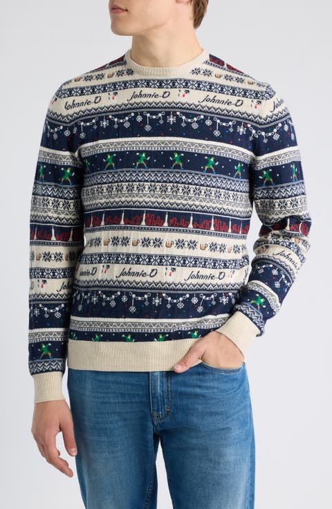 Merino Holiday Crewneck Sweater