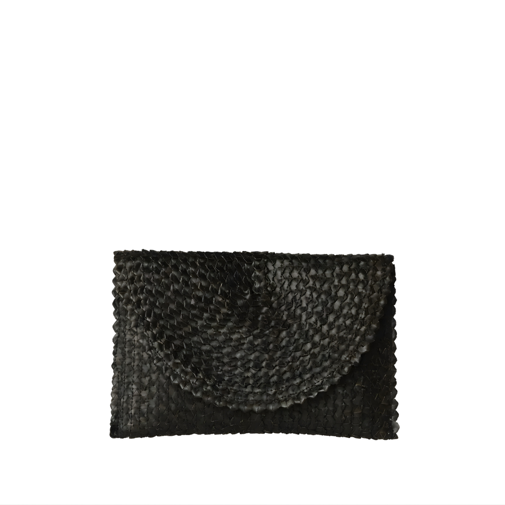 Sarah Stewart The Madison Clutch, Main, color, Black Woven