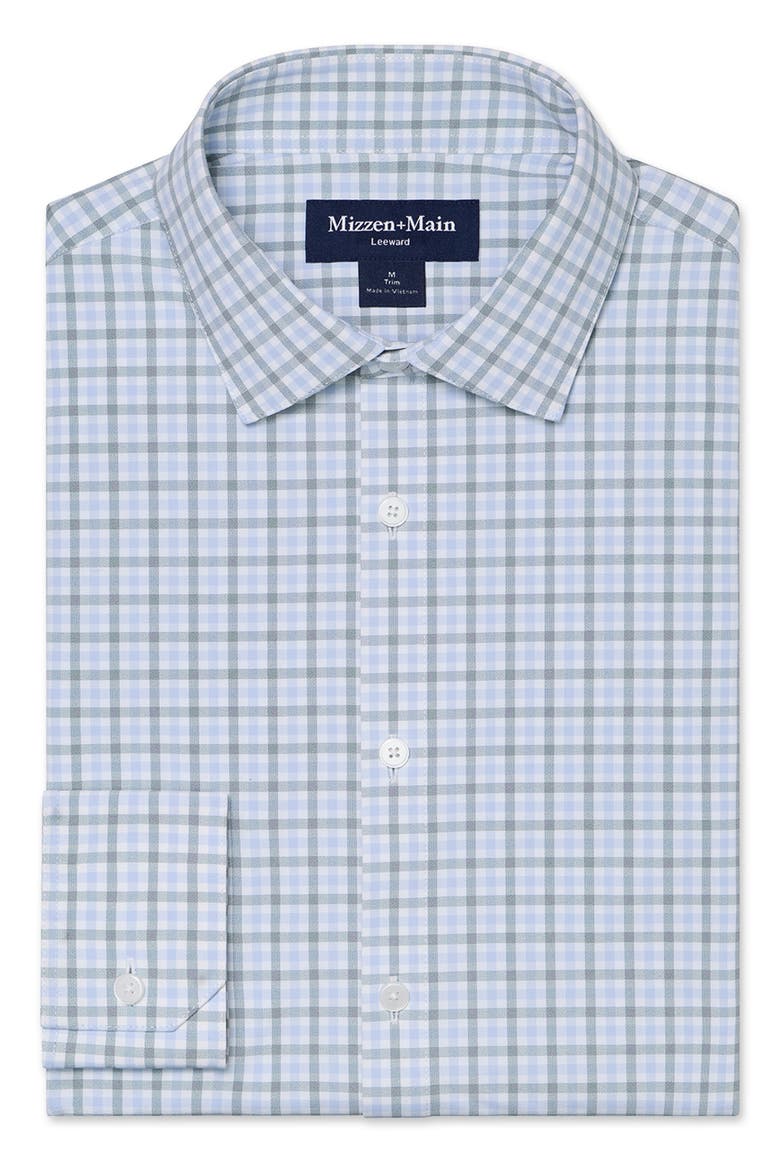 Leeward Performance Plaid Dress Shirt, Alternate, color, HEMLOCK MILES PLAID