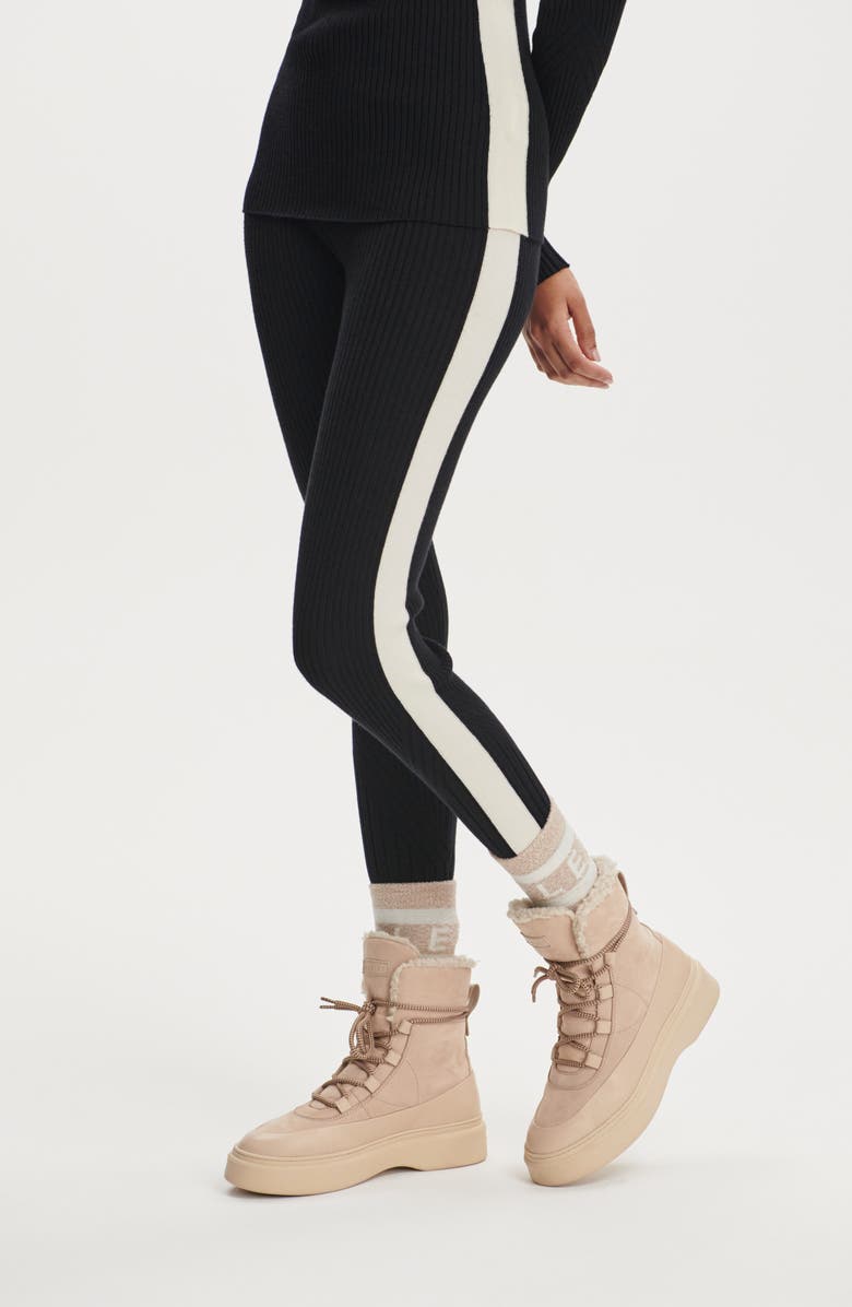 Varley Aiden Rib Knit Leggings, Alternate, color, Black