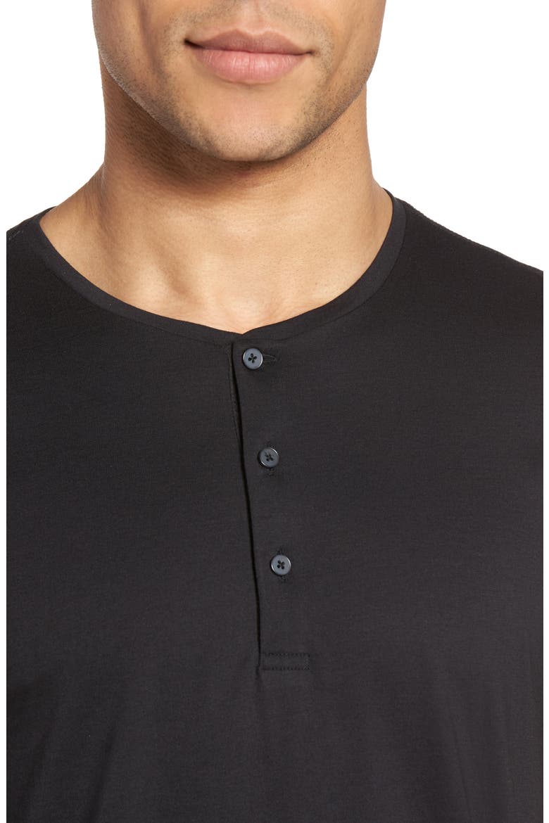 Superfine Henley T-Shirt, Alternate, color, CAVIAR BLACK