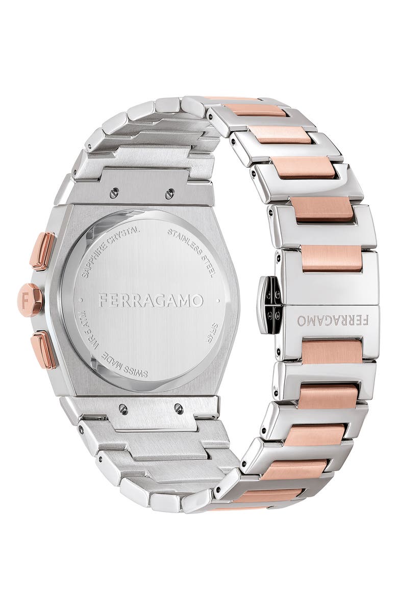 FERRAGAMO Vega Bracelet Chronograph Watch, 42mm, Alternate, color,