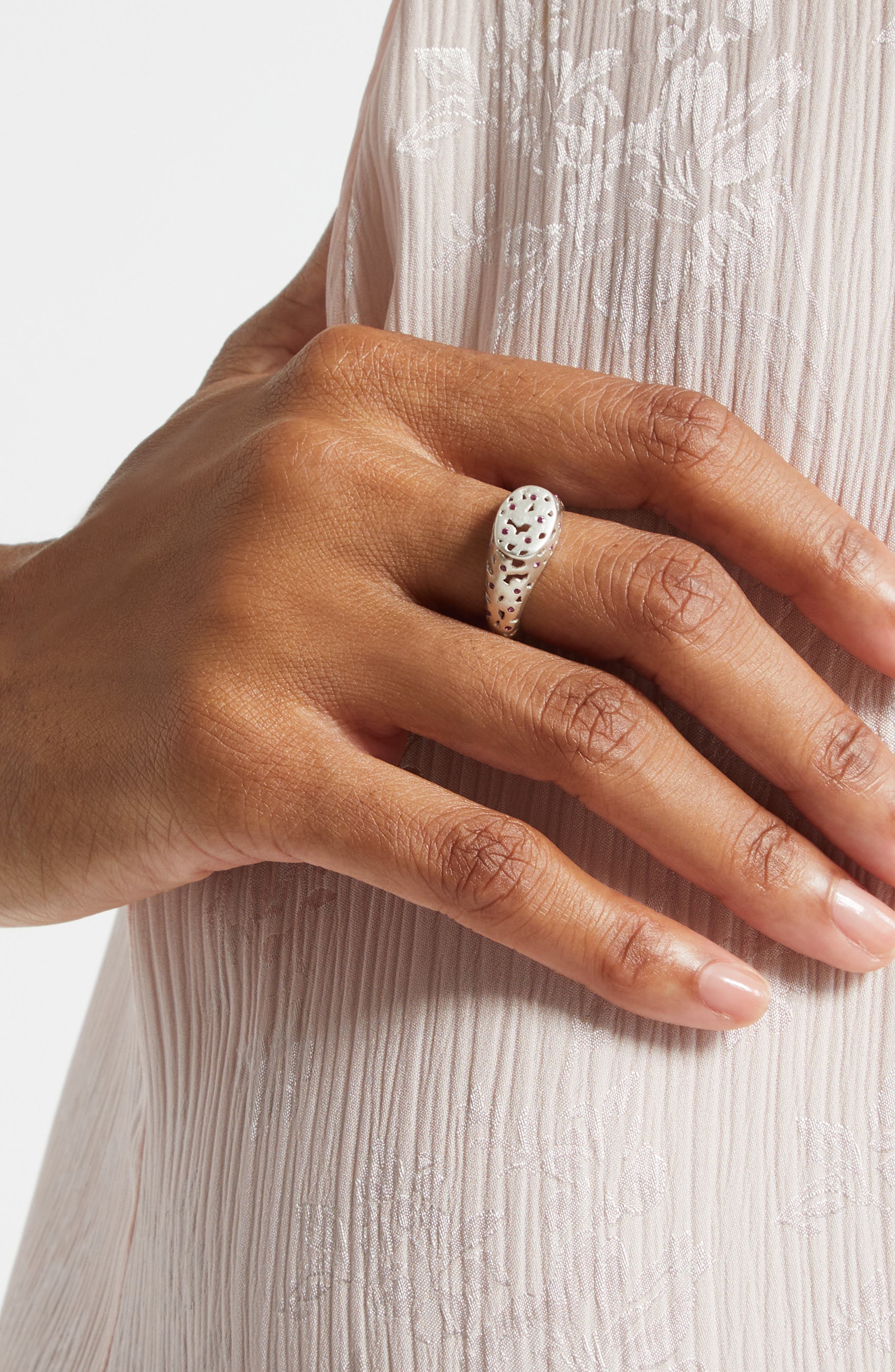 SHANA CAVE Gem Lace Signet Ring (Women) | Nordstrom