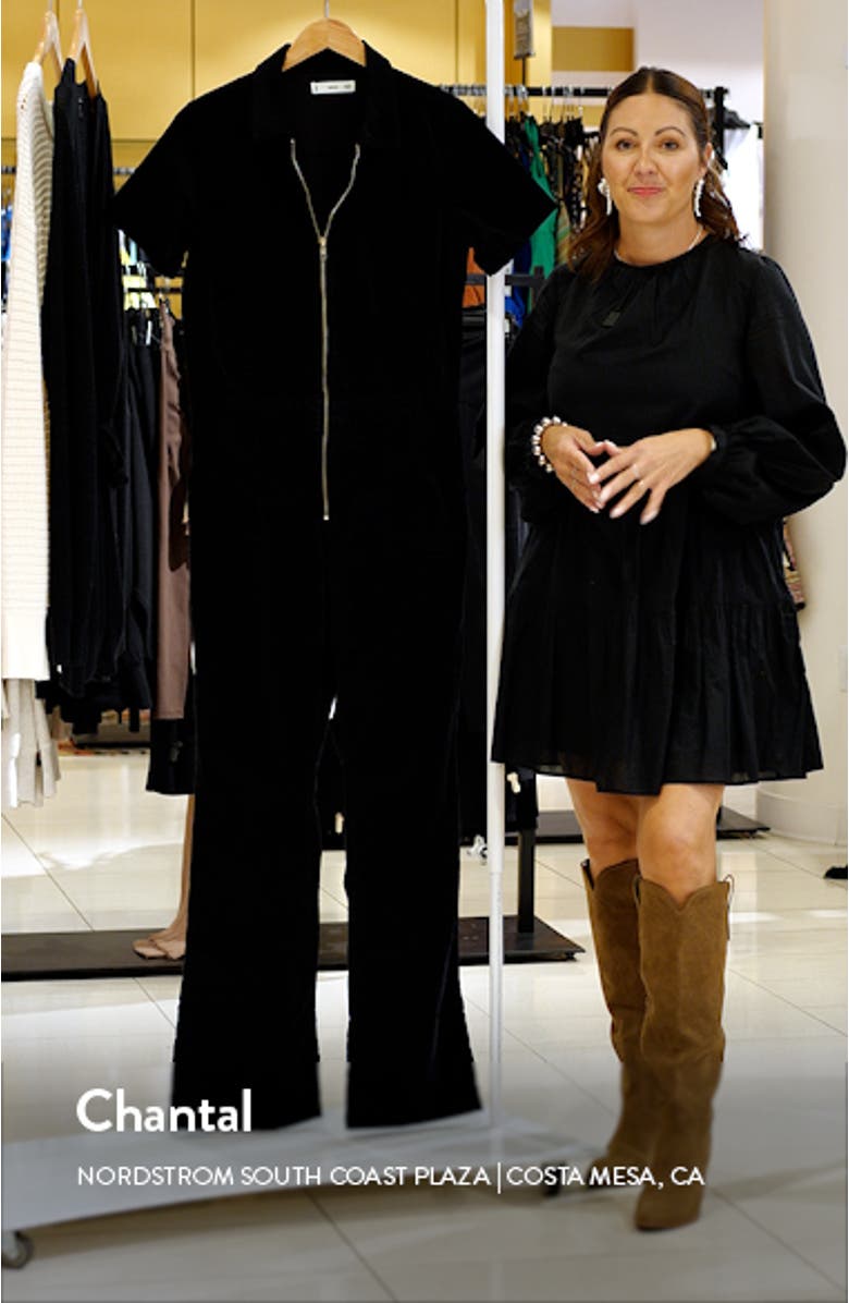 Stretch Corduroy Zip Jumpsuit, sales video thumbnail