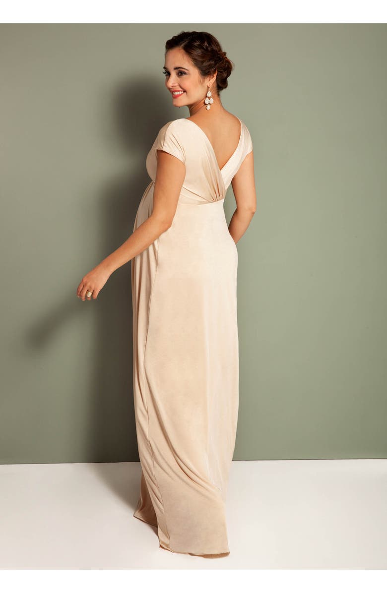 Tiffany Rose Maternity Francesca Maternity Maxi Dress, Alternate, color, Champagne