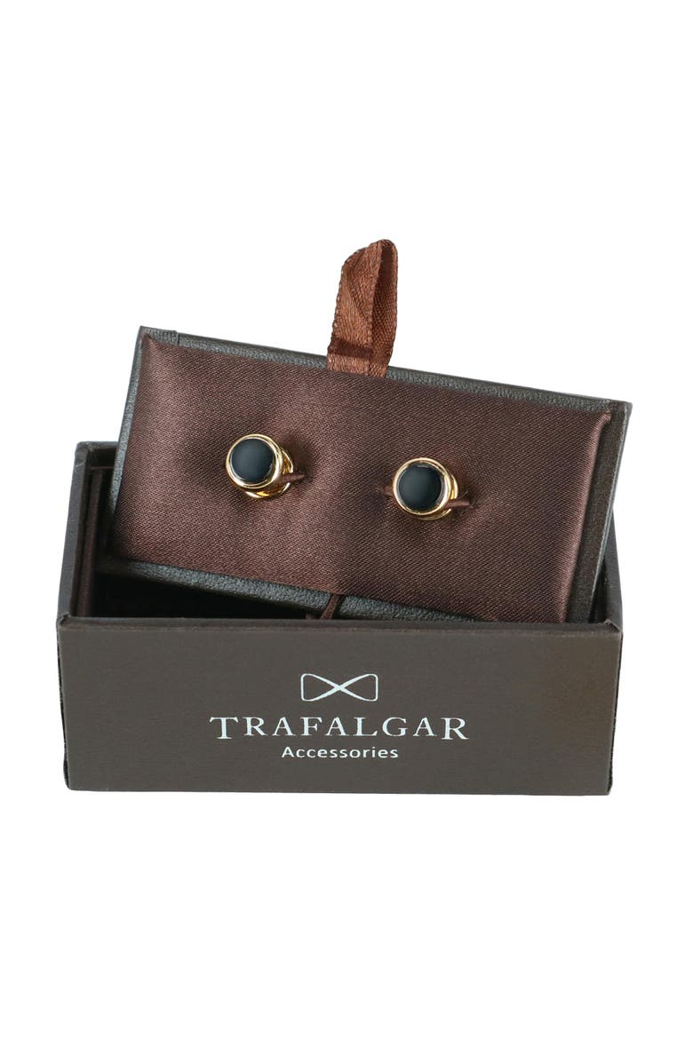 Sutton Tuxedo Stud Set Genuine Onyx, Alternate, color, 24K Gold with Genuine Onyx