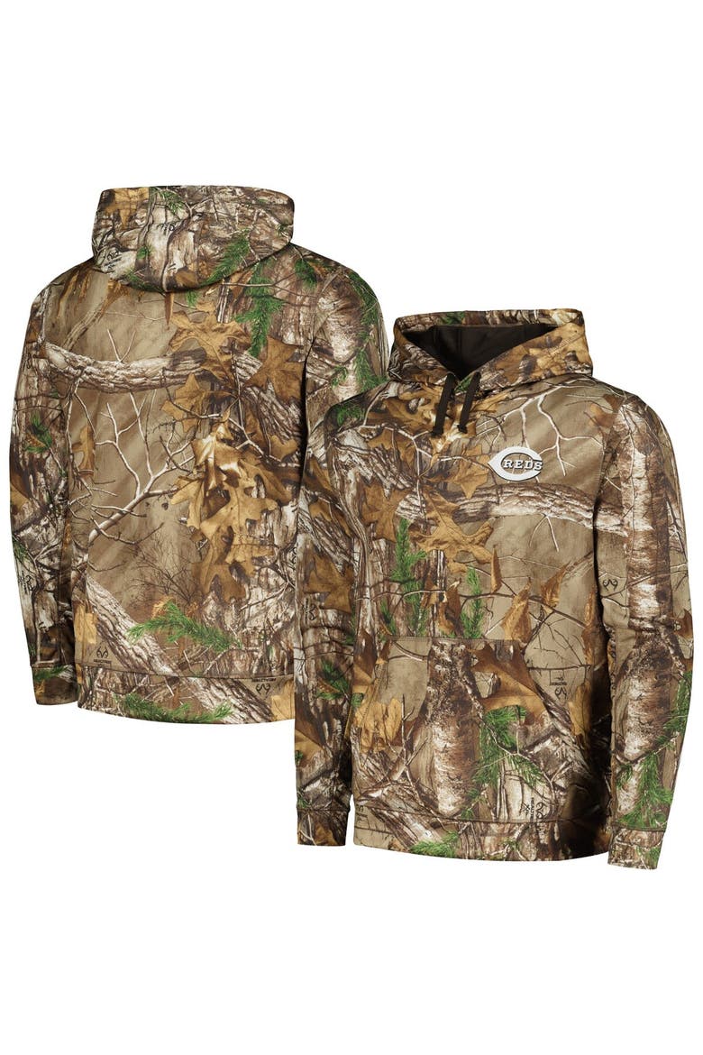 Men's Dunbrooke Camo Cincinnati Reds Champion Realtree Pullover Hoodie, Alternate, color, Camo