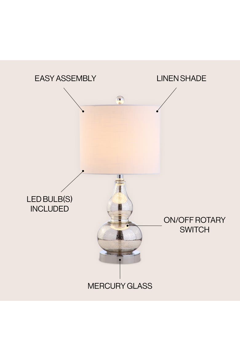 Anya Mini Glass Table Lamp, Alternate, color, Mercury Silver