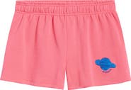 Mini Rodini Kids' Planet Embroidered Organic Cotton Sweat Shorts