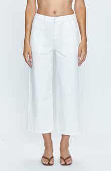 Pistola Sophia Stretch Cotton Ankle Wide Leg Pants