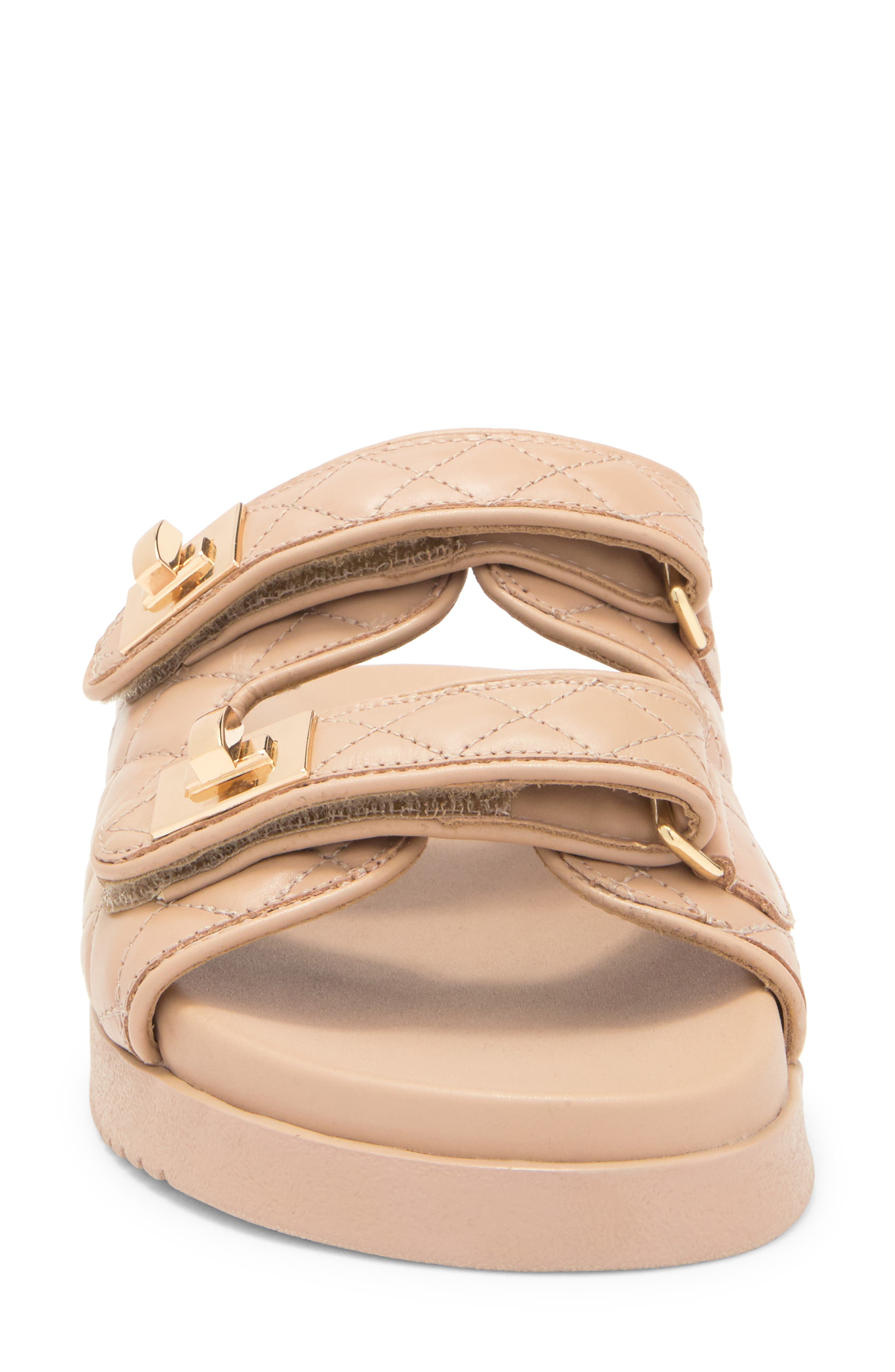Steve Madden Schmona Slide Sandal, Alternate, color, Tan Leathe