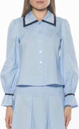 Alexia Admor Shannan Tipped Collar Button-Up Shirt