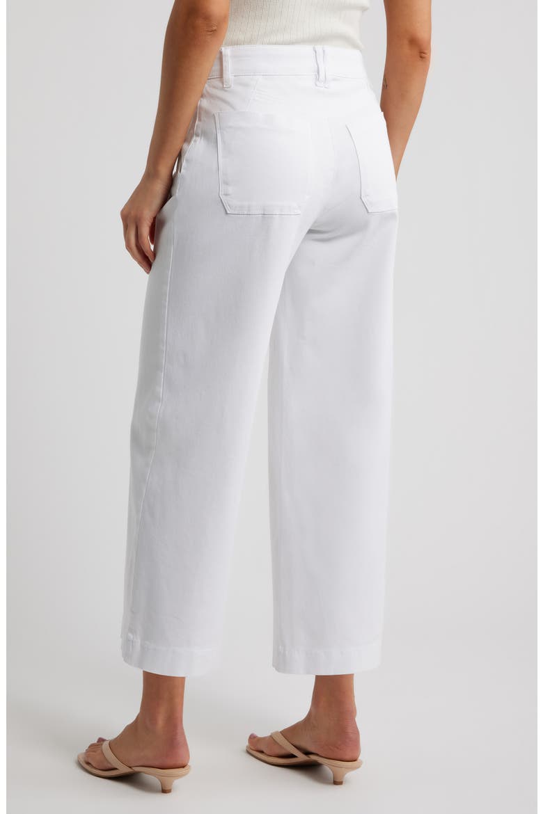 Wyatt Skyrise Crop Wide Leg Twill Pants, Alternate, color, OPTIC WHITE