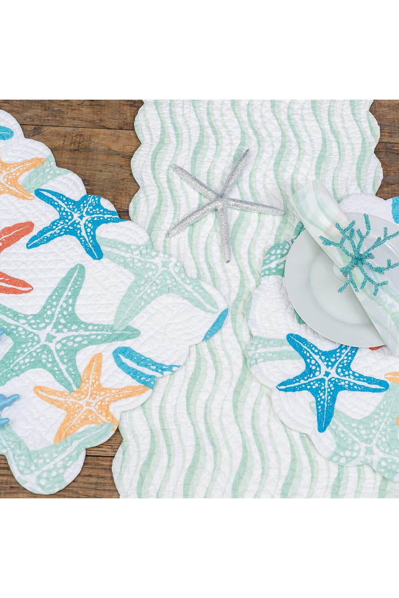Kalani Cotton Reversible Napkin Set of 6, Alternate, color, Blue