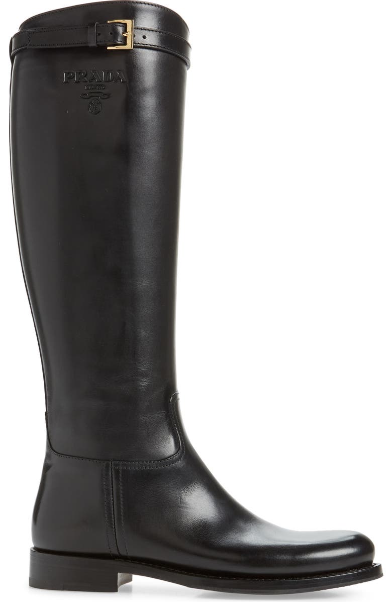 Prada Knee High Riding Boot, Alternate, color,
