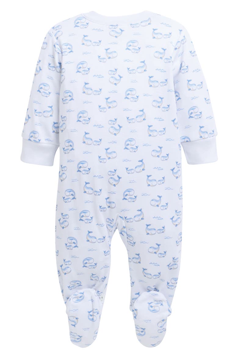 Print Pima Cotton Footie, Alternate, color, BLUE