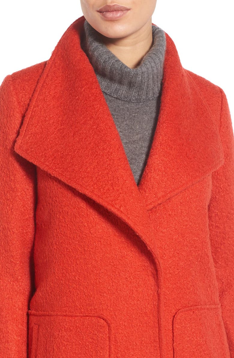 Bernardo Textured Long Coat, Alternate, color,