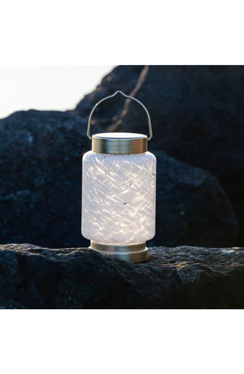 Allsop Home & Garden Boaters Solar Lanterns Cylinder Handblown Glass, Alternate, color, Clear