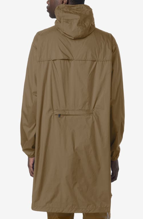 K-way Le Vrai 4.0 Eiffel East Water Repellent Raincoat In Green