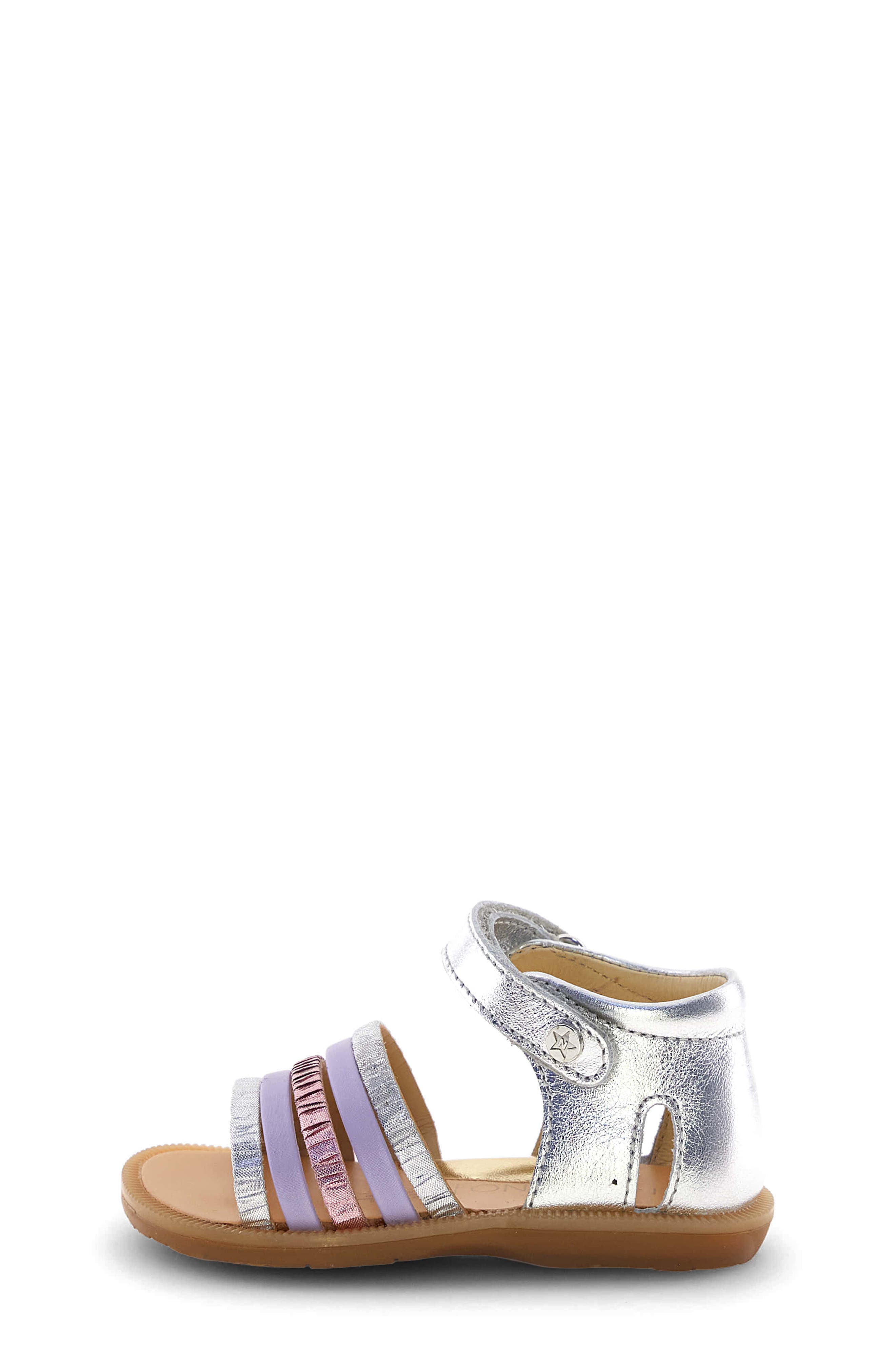 Naturino Kids' Rubino Metallic Sandal, Alternate, color, Silver