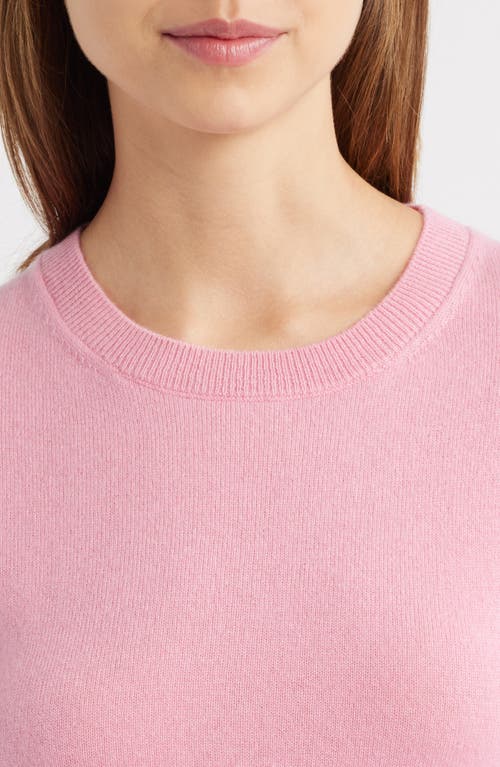 Reformation Lian Crewneck Cashmere Sweater In Pink