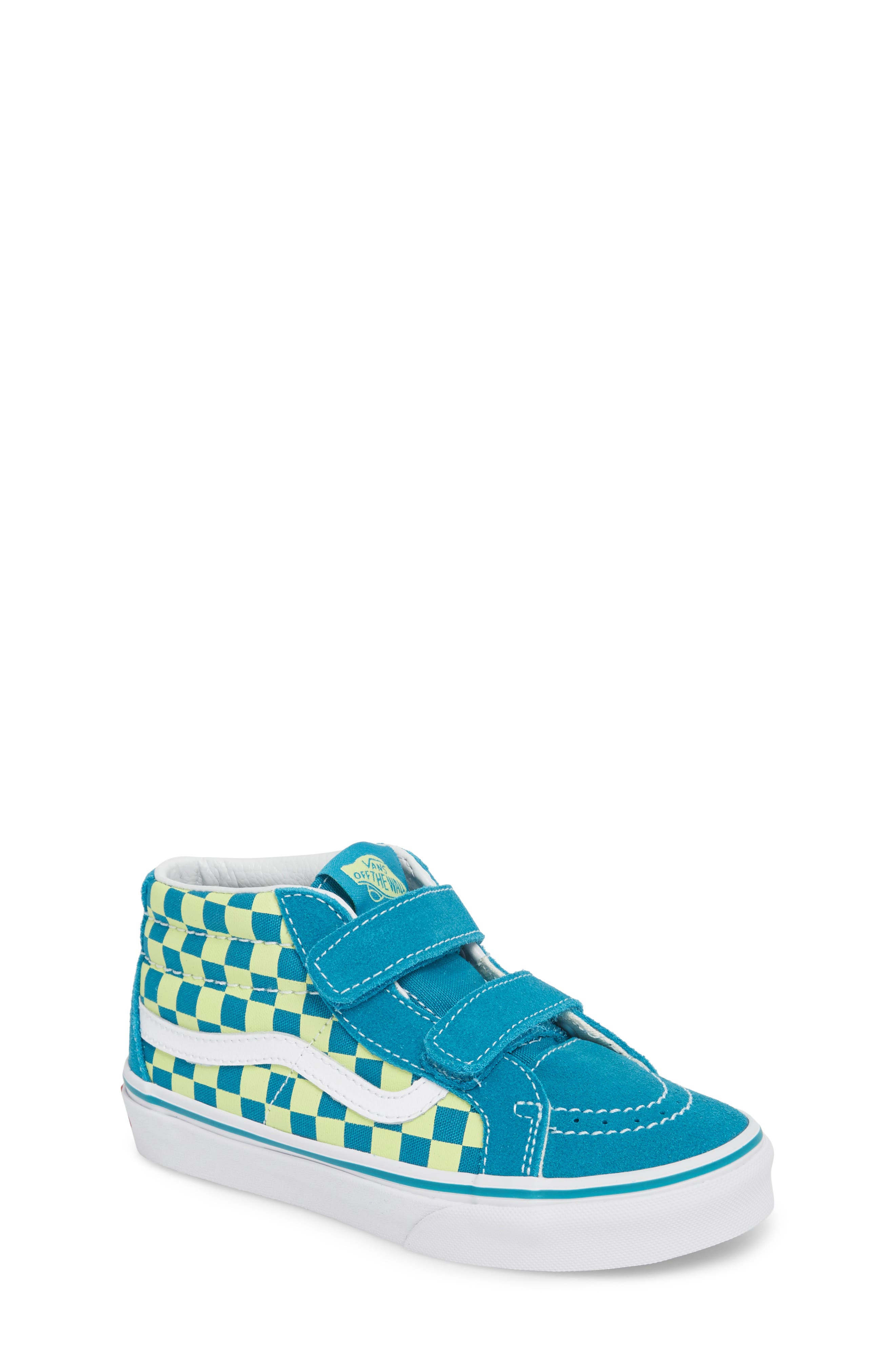 Sk8-Mid Reissue V Sneaker, Main, color, ENAMEL BLUE/ SHARP GREEN