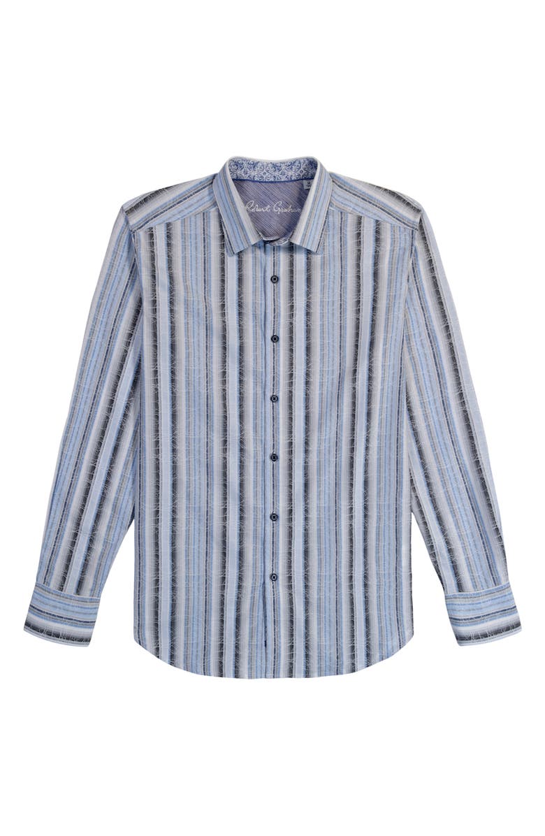 Robert Graham Drakeswood Stripe Classic Fit Stretch Button-Up Shirt, Alternate, color, 