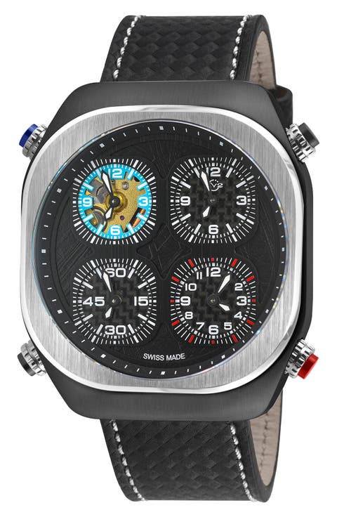 Mens Swiss Quattro 4 Time Zones